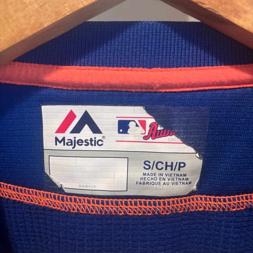 New York Mets Majestic Blue Thermal Base Pullover Long Sleeve Top Size Small - Picture 12 of 15